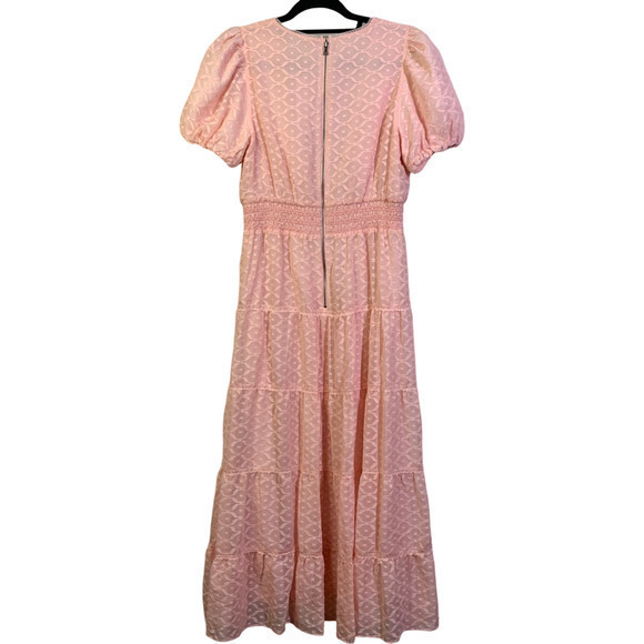 ALICE + OLIVIA English‎ Rose Jacquard Tiered Silk Midi Dress - NWT - Picture 7 of 13